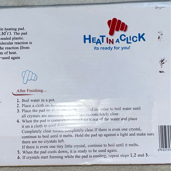 Pain Heat Pad Reusable Heat in a Click NWT - Picture 3 of 3